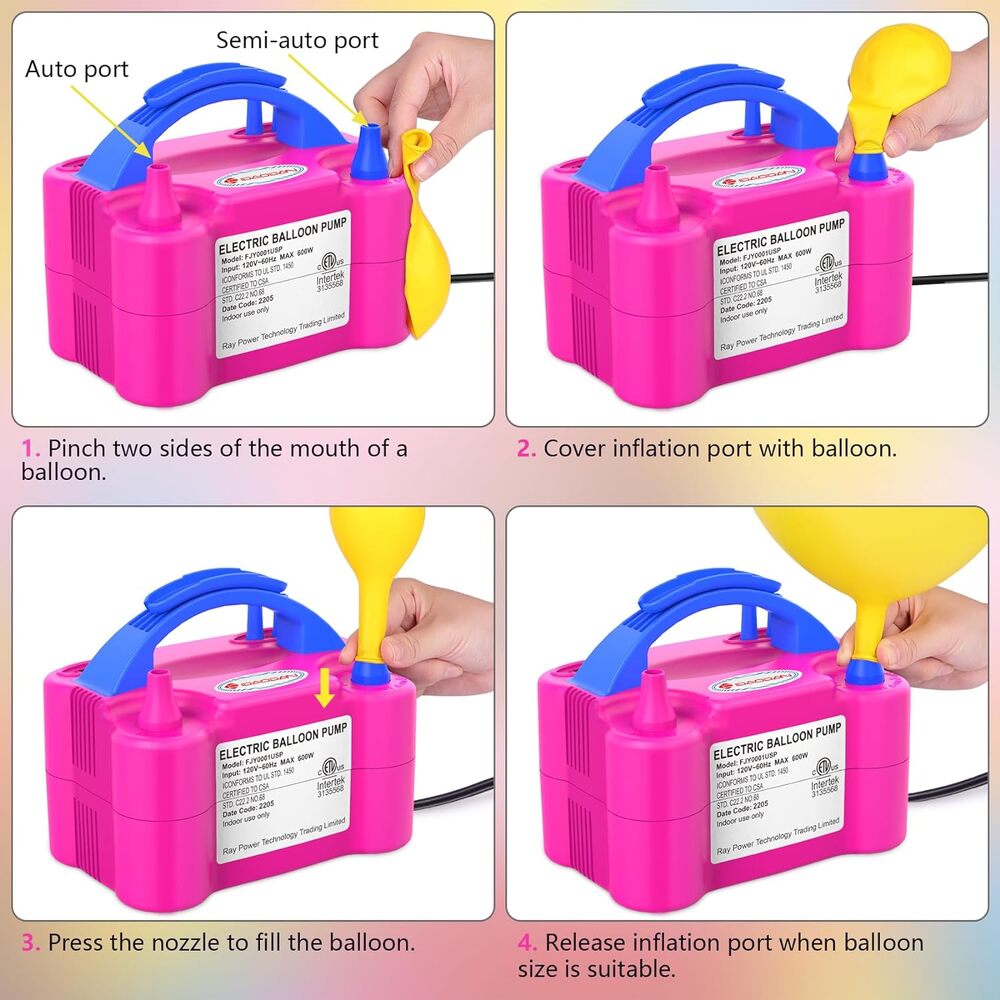 IDAODAN Portable Electric Balloon Pump - Picture 4 of 4